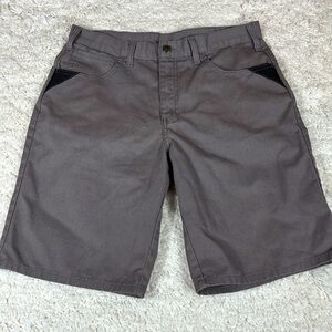Dickies Men's Shorts Size 34, Gray/Black Flat Front